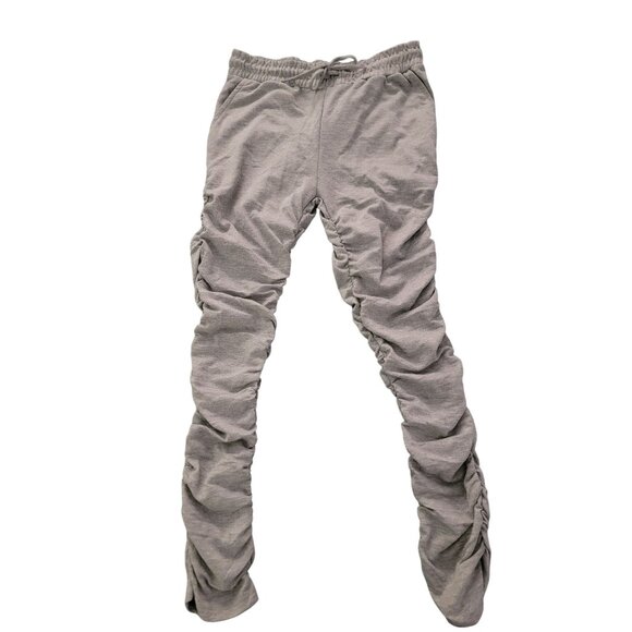 Victorias Secret Love Gray Ruched Leggings Medium Cotton/Polyester Blend Womens - Picture 1 of 4
